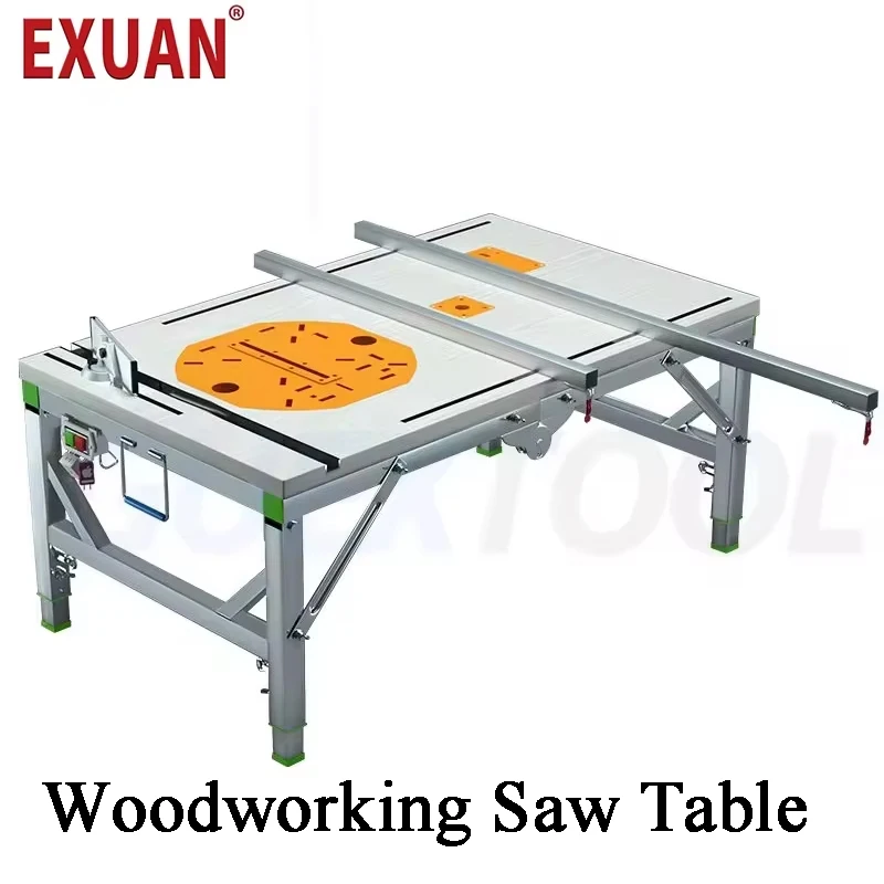 

Multifunctional Woodworking Workbench Woodworking Saw Table Portable Folding Lifting Saw Table Decoration DIY Folding Workbench