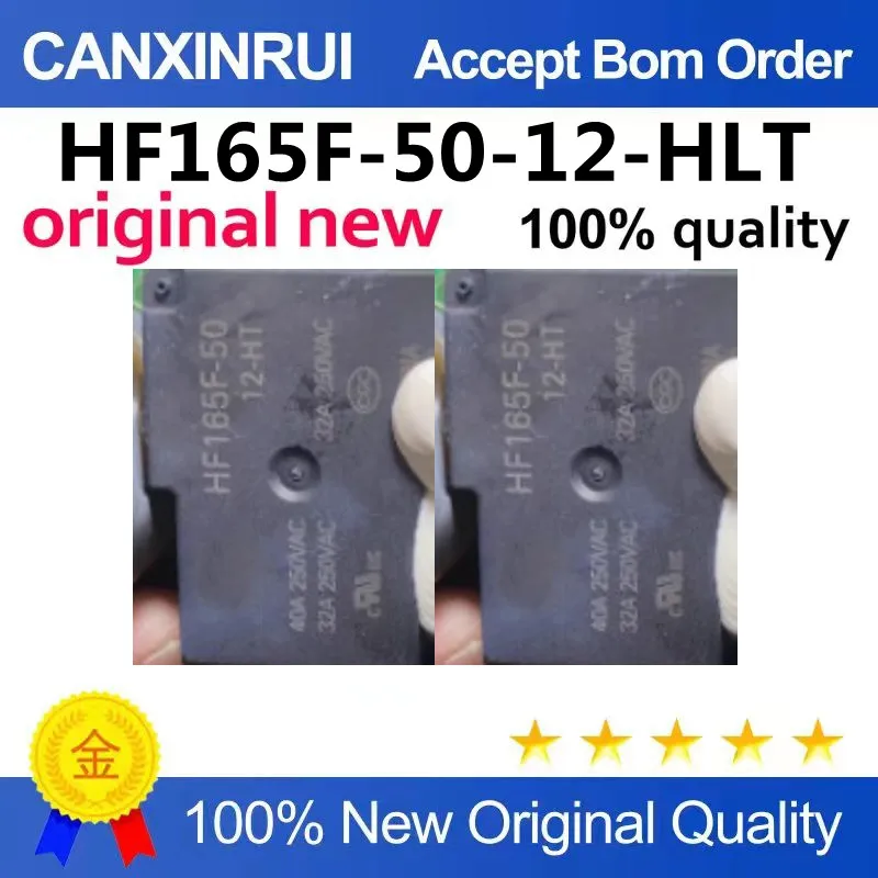 (5-100piezas) supply of new and genuine HF165F-50-12-HLT 12- relay 50A 4-pin one group normally open