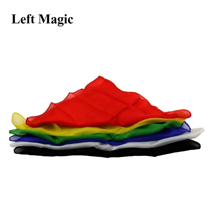 وشاح حريري ملون للخدع السحرية 60 × 60 سم دعامة سحرية قريبة أداة تعليمية تعليمية E3136