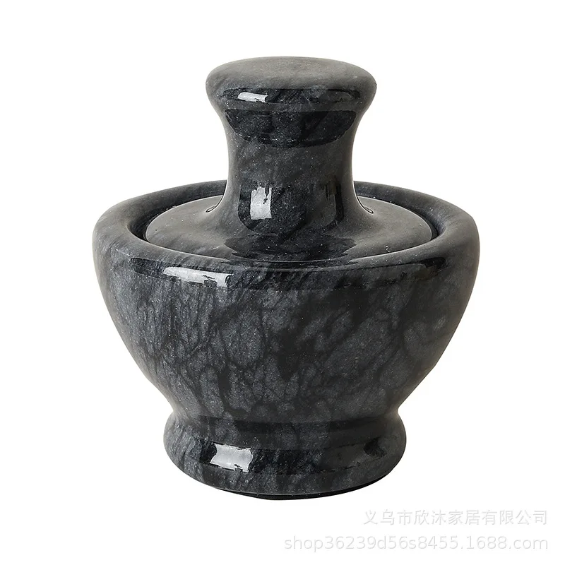 

DSA Marble Grinder Creative Mushroom Head Mashed Garlic Mortar Pepper Pepper Spice Mashed Jar