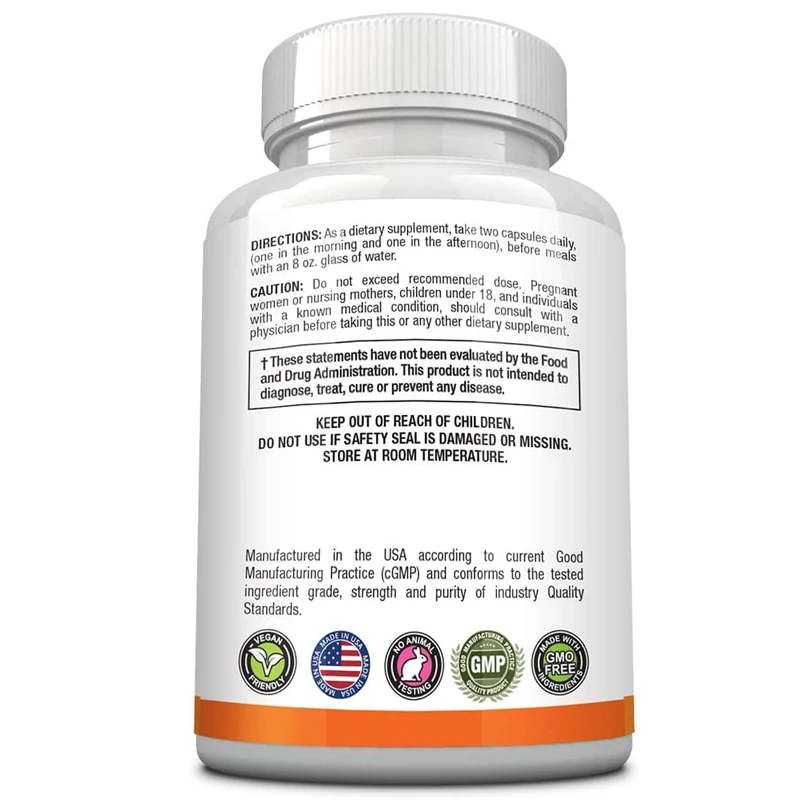 1500mg contains 60 capsules of Bioperine and ginger, which are vegetarian friendly and provide overall health for one month