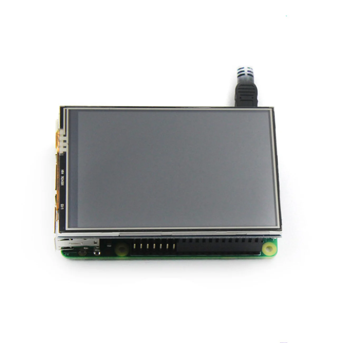 Monitor de pantalla táctil LCD de 3,5 pulgadas para Raspberry Pi 4 Modelo B Raspberry Pi 3B + Pi 3 480x320 píxeles con ventilador acrílico Stylus