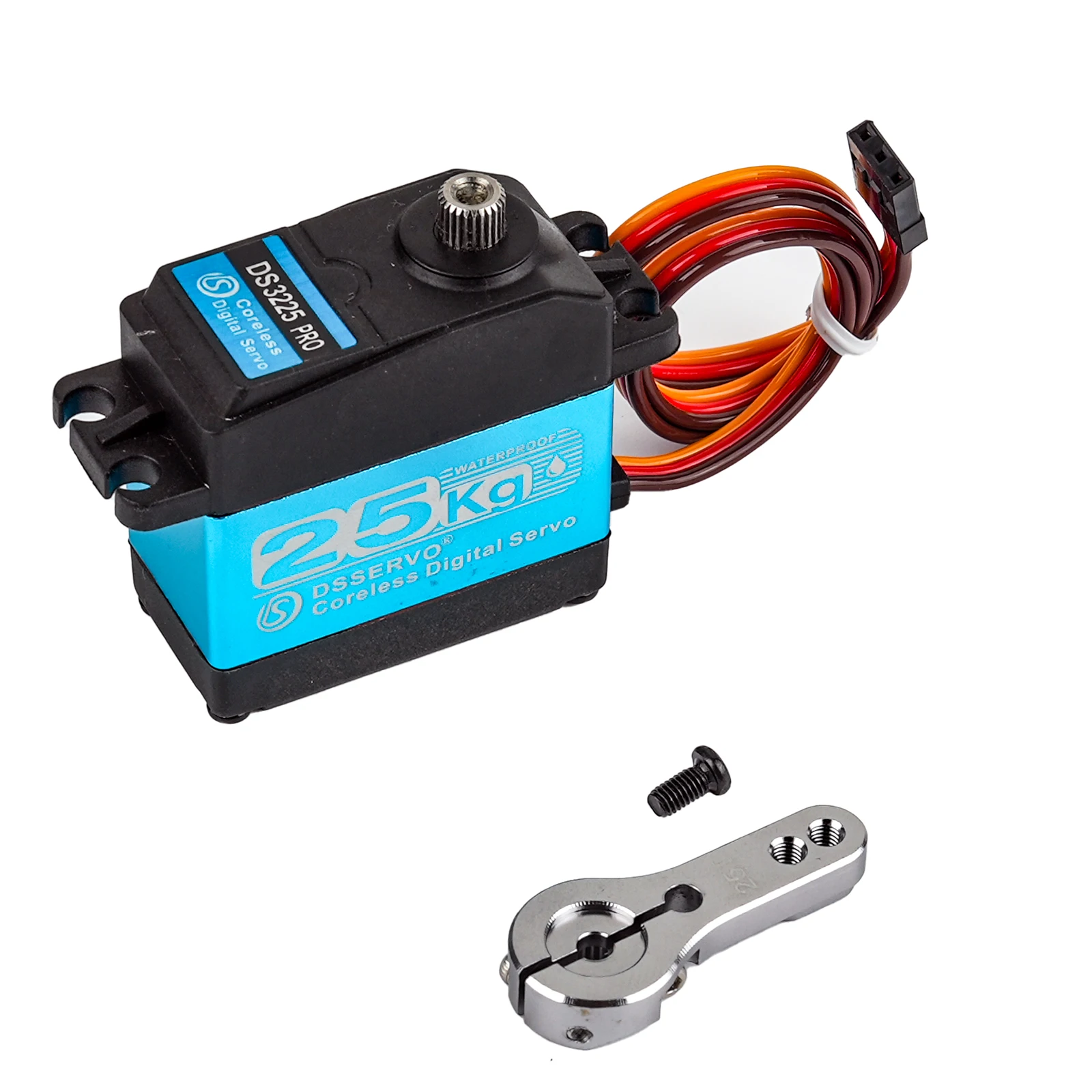 couple élevé 180 de servomoteur numérique sans noyau de 25KG DS3225 PRO ° /270 °   Engrenage métallique + servos de bras 25T, pièces de bricolage pour modèle de Robot de voiture RC