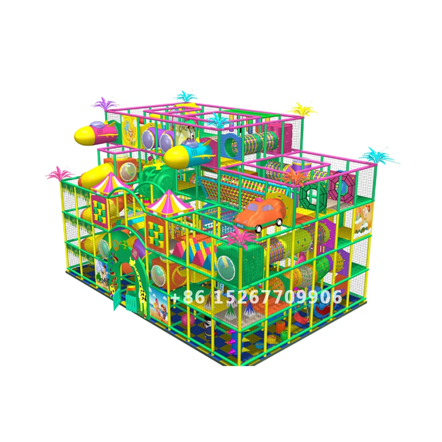 YLWCNN Customized Amusement Playground Equipment Kids Indoor Frame Structure Par Game Play Facility Spiral Tube Slide Park