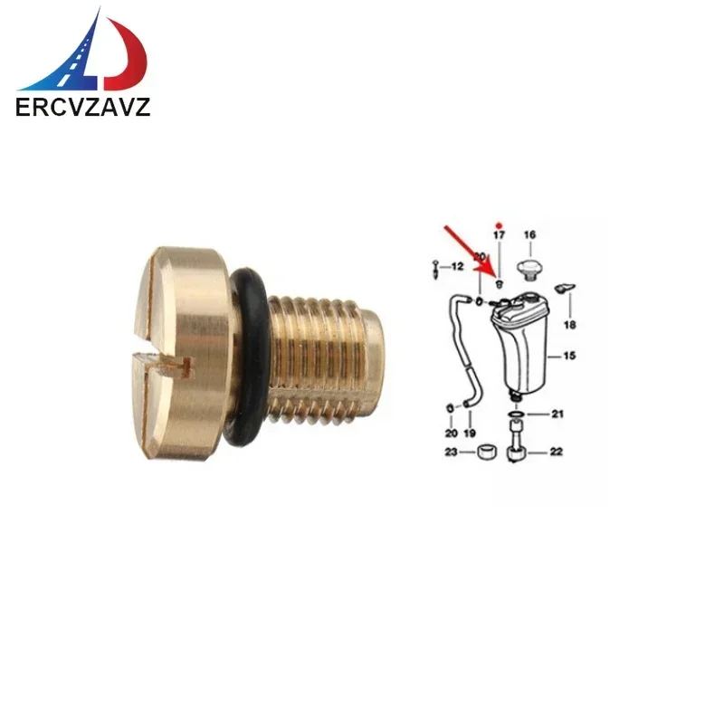 2Pc High-quality Brass Exhaust Bleed Coolant Radiator Screw Fittings w/ O Ring 17111712788 For BMW E36 E46 E39 E90 X1X3X5 series