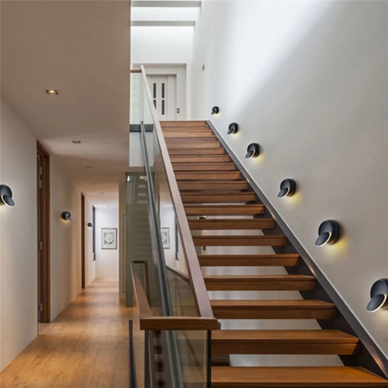 

AT63-5W светодиодные современные настенные светильники, вращающаяся на 350 градусов настенная лампа 85-265 В, 3-цветный светильник для гостиной и спальни