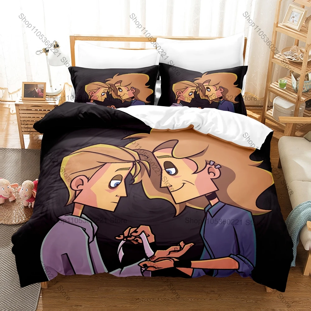 Cool Metal Family 3Pcs Bedding Set Cartoon Kpop Duvet Cover Pillowcase Bed Set Single Twin Full Queen King Size Home Bedroom Dec