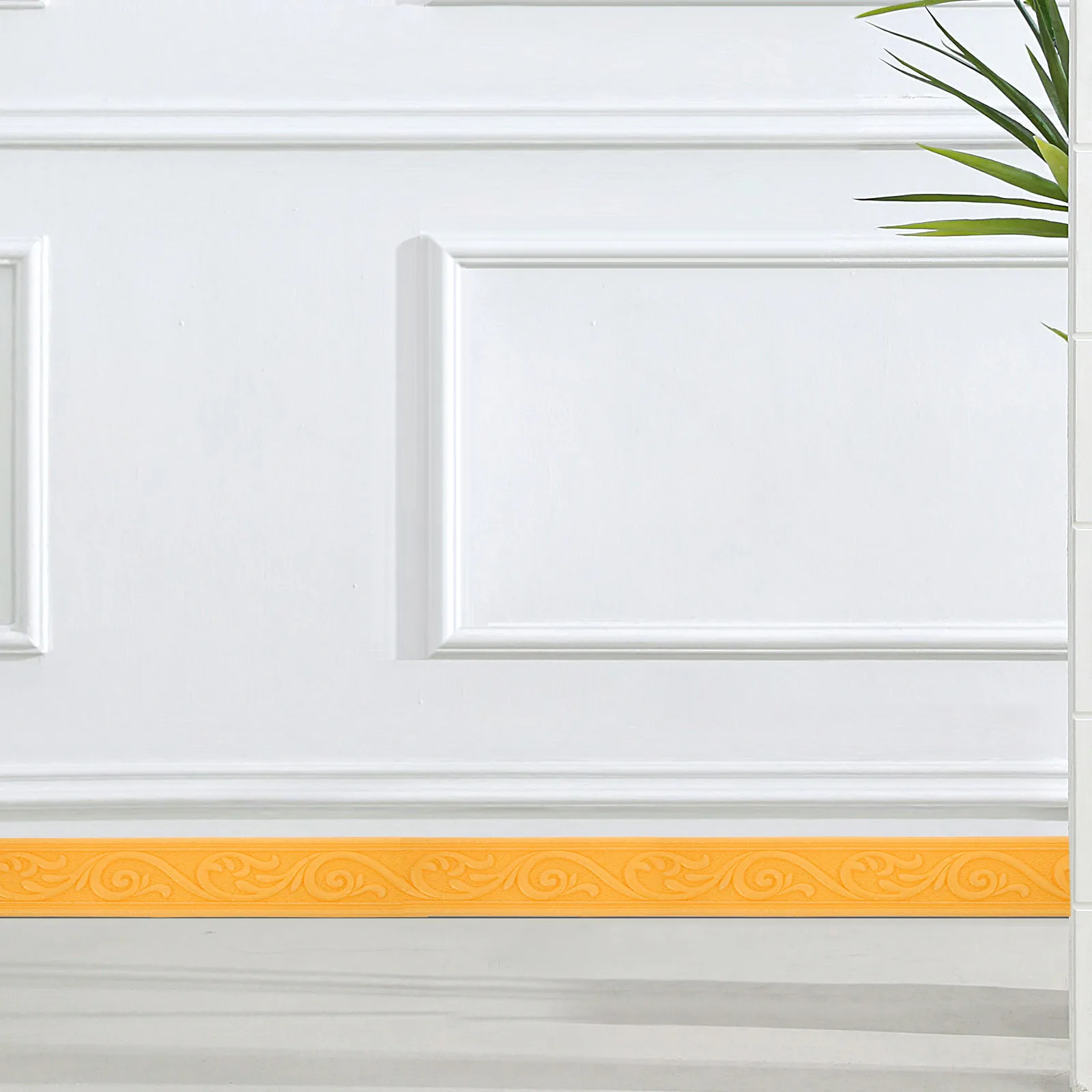 

4 Pcs Baseboard Wall Sticker Decorative Edging Lines Trim Molding Door Stickers Self Adhesive Xpe Foaming