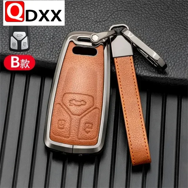 

For Audi a1 a3 8v a4 b9 a5 a6 c7 q3 q5 q7 tt Car Key Case Cover Key Bag Holder Shell Auto Keychain Protect Set Accessories
