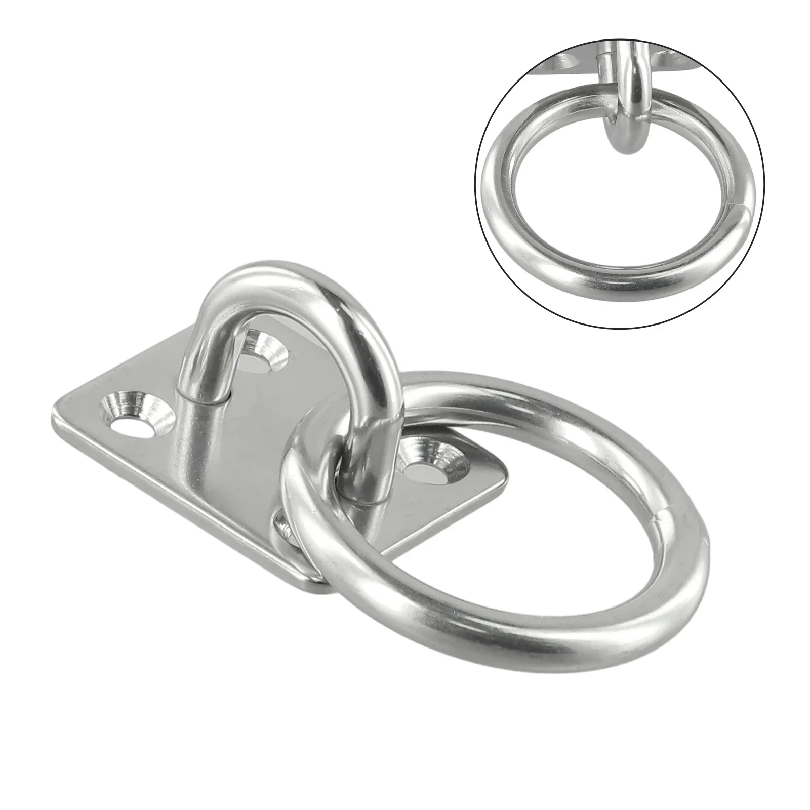 

Stainless Steel Marine Eye Plate Eye Hook With Round Ring Lashing Tie Down Boat Easy Installed 6mm Boat Accessories