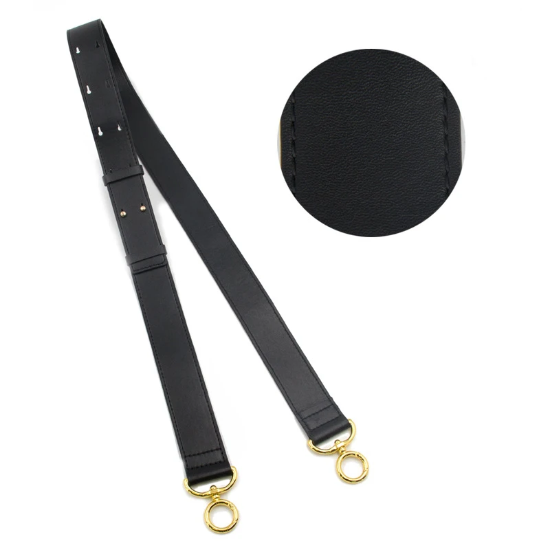 High Quality 3.8cm Wideth Leather Crossbody Bag Strap Black 105-120CM Luxury Adjustable Fashion Shoulder Strap Bag Accessories