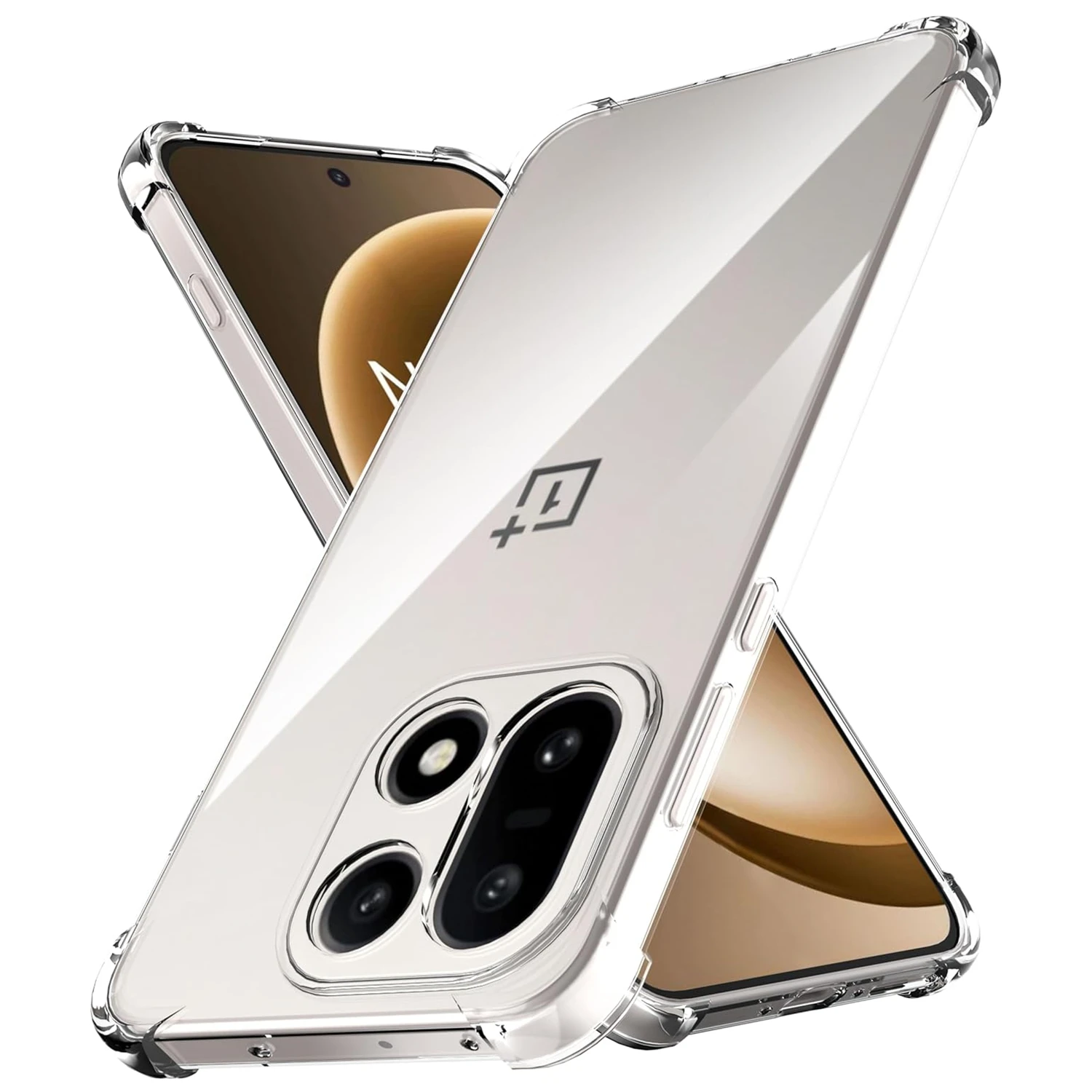 TPU Transparent Case for OnePlus 15 Protective Cover Four Corners Shockproof Bumper Clear Coque Shell Fundas