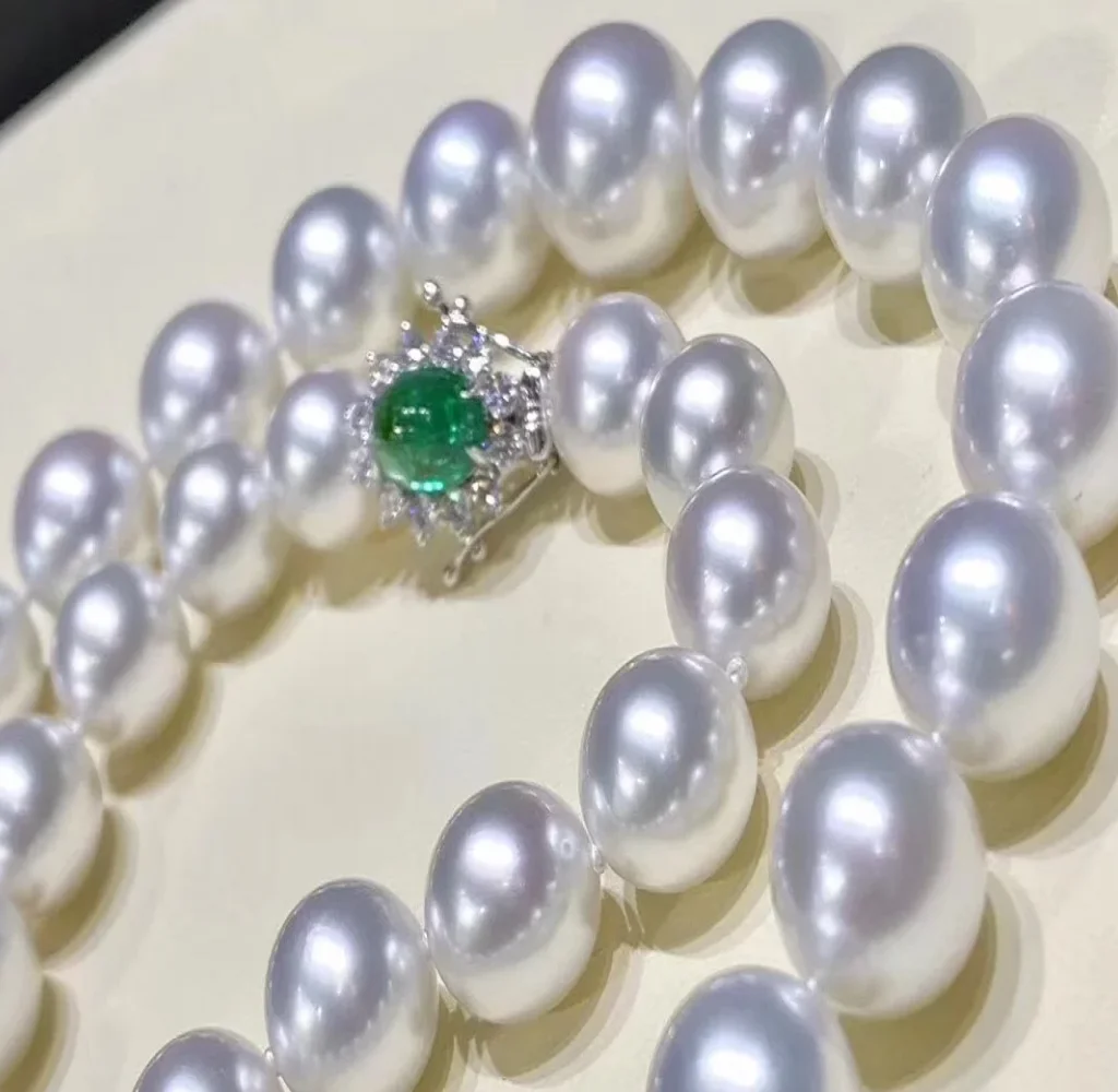 

Natural Pearl Necklace AAA9-10mm Round Japanese White Pearl Necklace New Product 14k Gold Plated 16-36inch