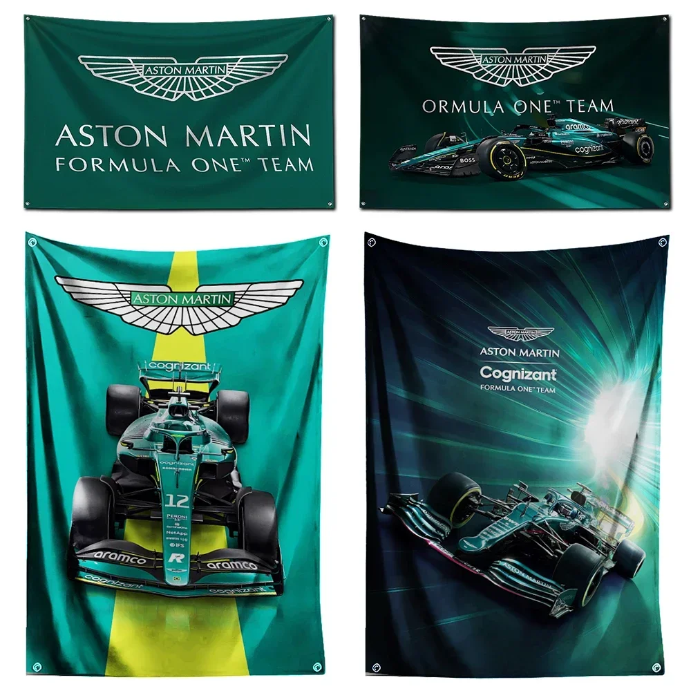 3x5 Ft F1 Astons Martins Racing Alonsos 14 Flag Polyester Digital Printing Banner For Garage or Out door Decoration