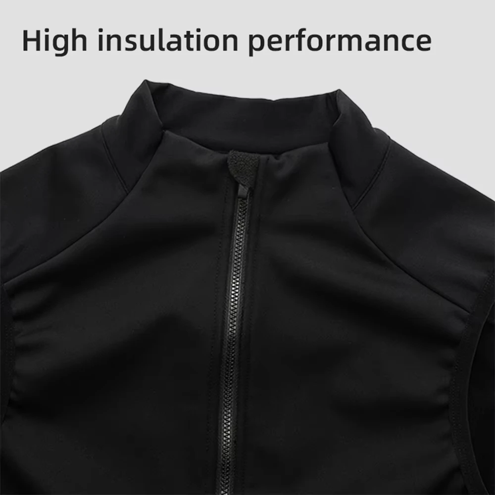 Image 7: YKYWBIKE-Veste de cyclisme coupe-vent et imperméable Smile GlaVTT Bike, Vêtements de vélo en fibre noire, Hiver