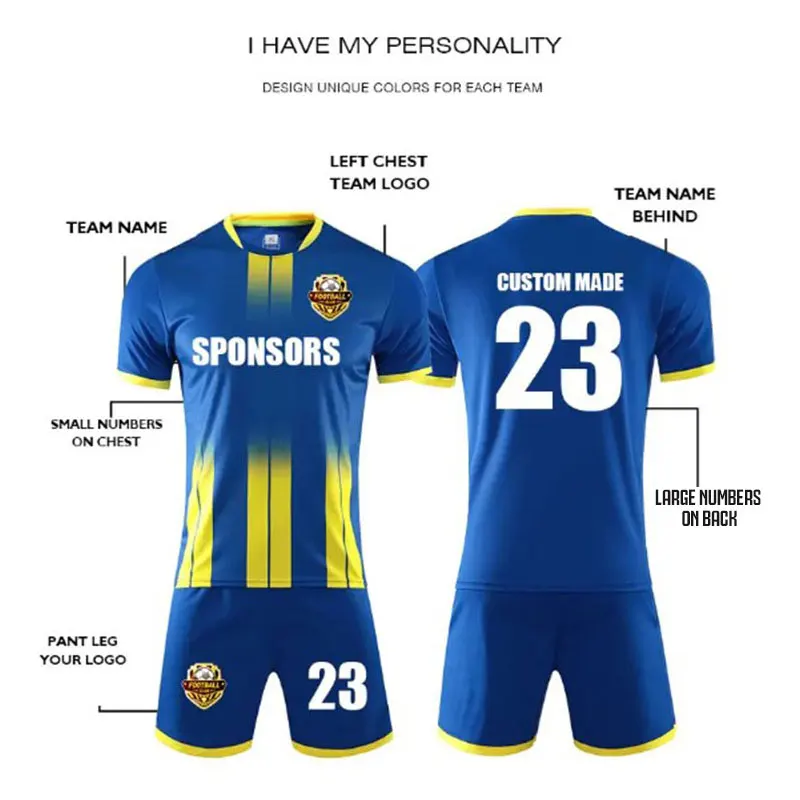 Men Adult Soccer Jersey Customize Football Uniform Kit Futsal Sportswear Shirt Team Training Tracksuit Kid Child Clothes Outfit