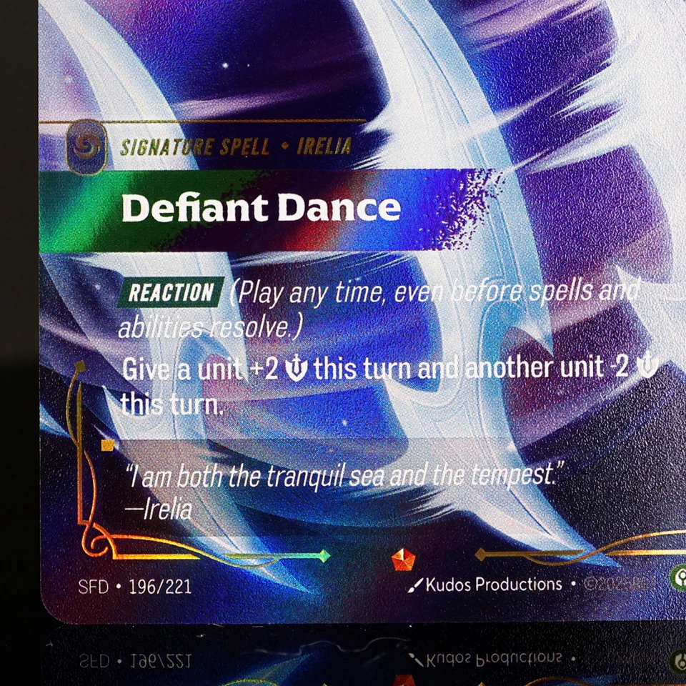 3pcs Defiant-Dance SFD-196 LOL Riftbound Spell Card Set