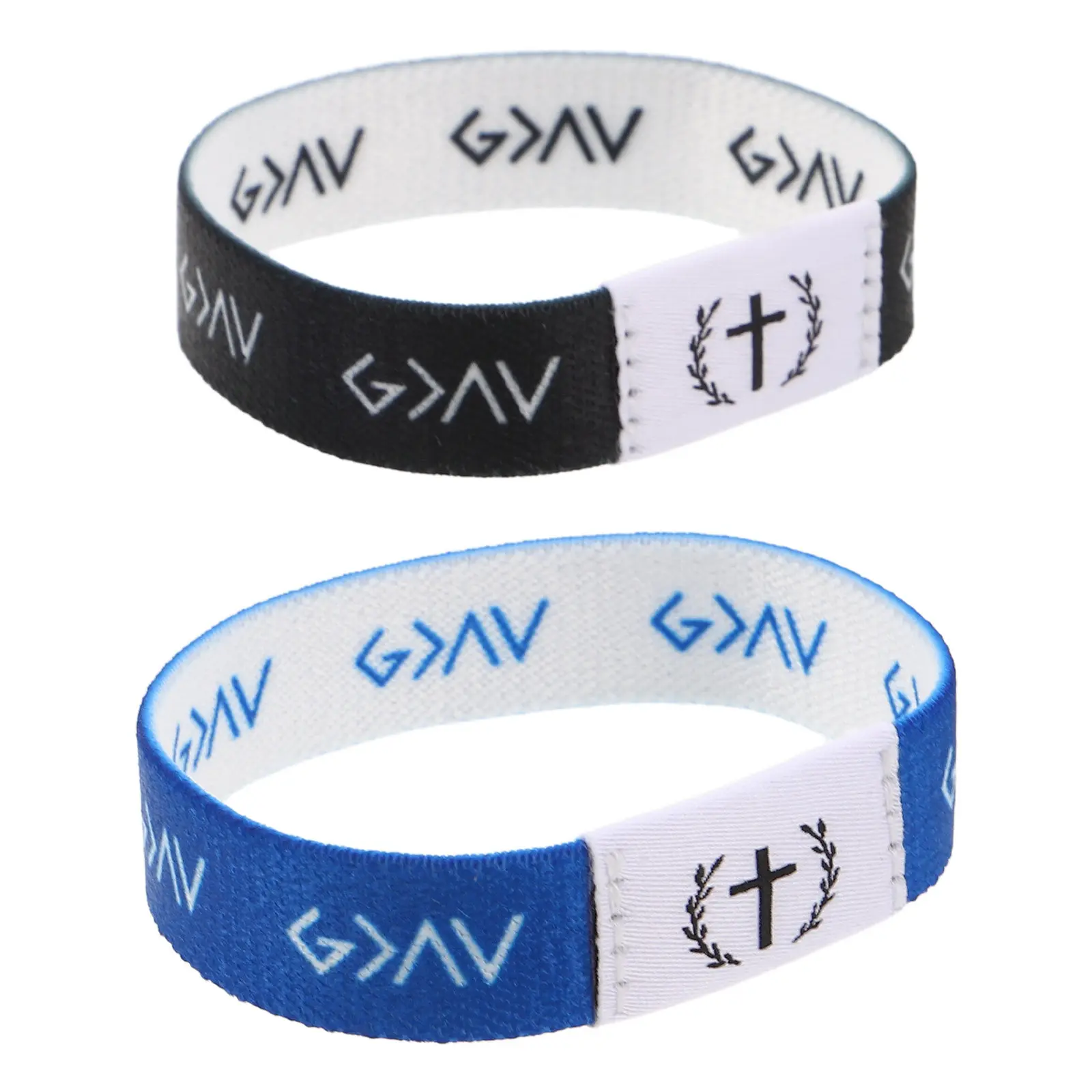 2Pcs Bible Wristbands Elastic Christian Scripture Bracelets Motivational Spiritual Wrist Charm for Events Graduation Study Work
