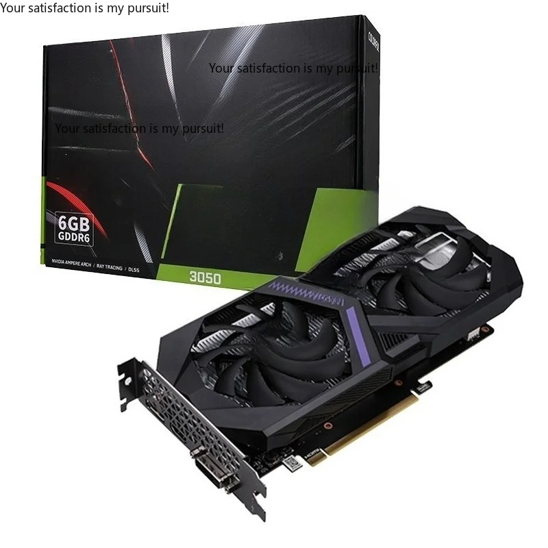 Suitable for Rainbow Smart Shark GeForceRTX3050 DUO 6GB Desktop Computer Games Independent Graphics Card Suitable