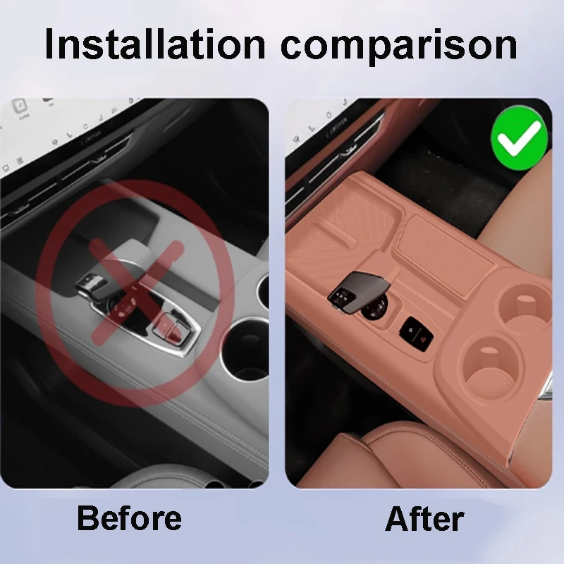 Для Changan UNI-Z UNIZ 2024 2025 автомобильный центральный контроль, крышка для чашки с водой, панель рычага переключения передач, защитный силиконовый аксессуар