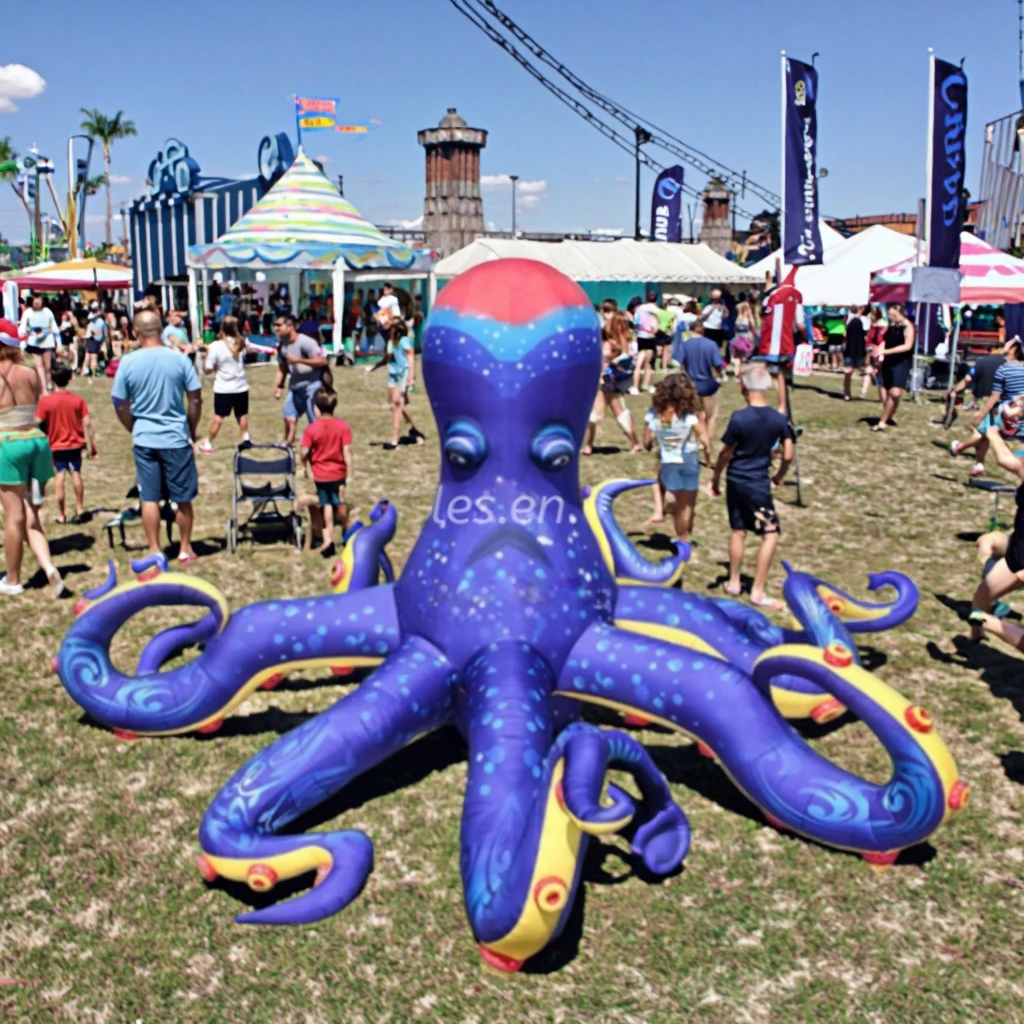 Halloween Inflatable Octopus Tentacle Figure Air Dancer Animal Model Blower Digital Nylon Arch For Outdoor Promotion