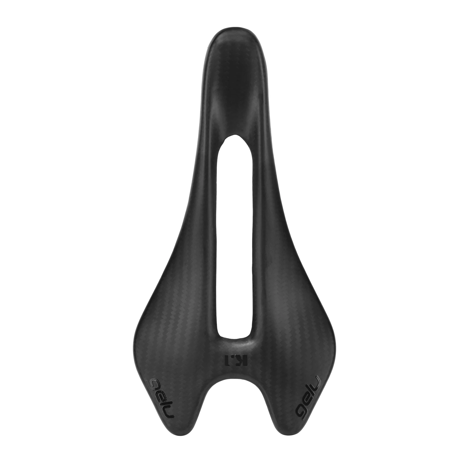 Gelu Carbon Fiber Road Saddle Ultralight 54g Ergonomically Designed Full Carbon Double-Track Hollow Breathable Bike Seat Cushion