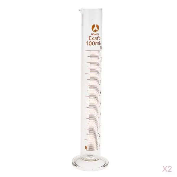 Glass Measuring Cylinder with Clear Precise Scale Borosilicate Science Serving Tool for Family Liquid Testing