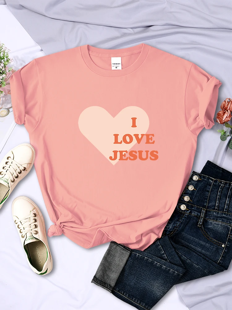 Ich liebe Jesus geben Ihnen mein Herz drucken Frauen T-Shirt Hip Hop lässig Straße Kurzarm Kreativität Mode weibliche T-Shirt Kleidung