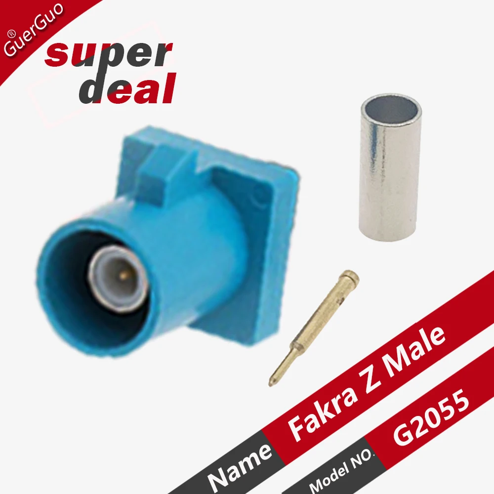 1PC Universal Fakra Z Male / Female Jack Plug Connector Soldering RF Coaxial Wire Connectors for RG316 / RG174 Pigtail Cable