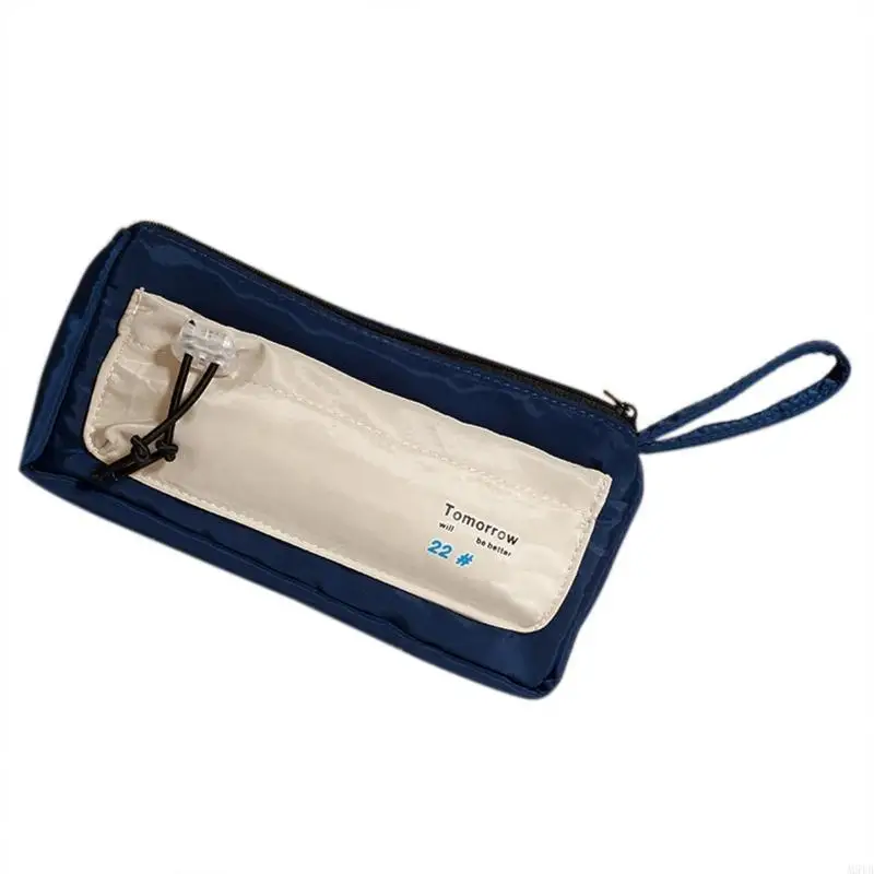 M5TB Handheld Pencil for Case Waterproof Nylon Pen Bag Elastic Spring Closure for Stu