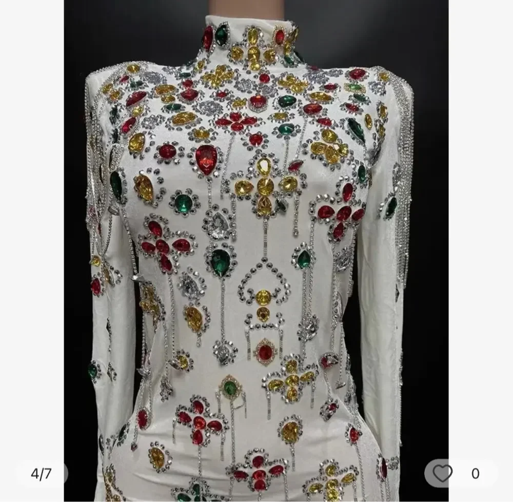 Luxe scintillant Champagne grand cristal Transparent longue robe de Train ensemble robe de célébration d'anniversaire robe de soirée robe de danse de mariage