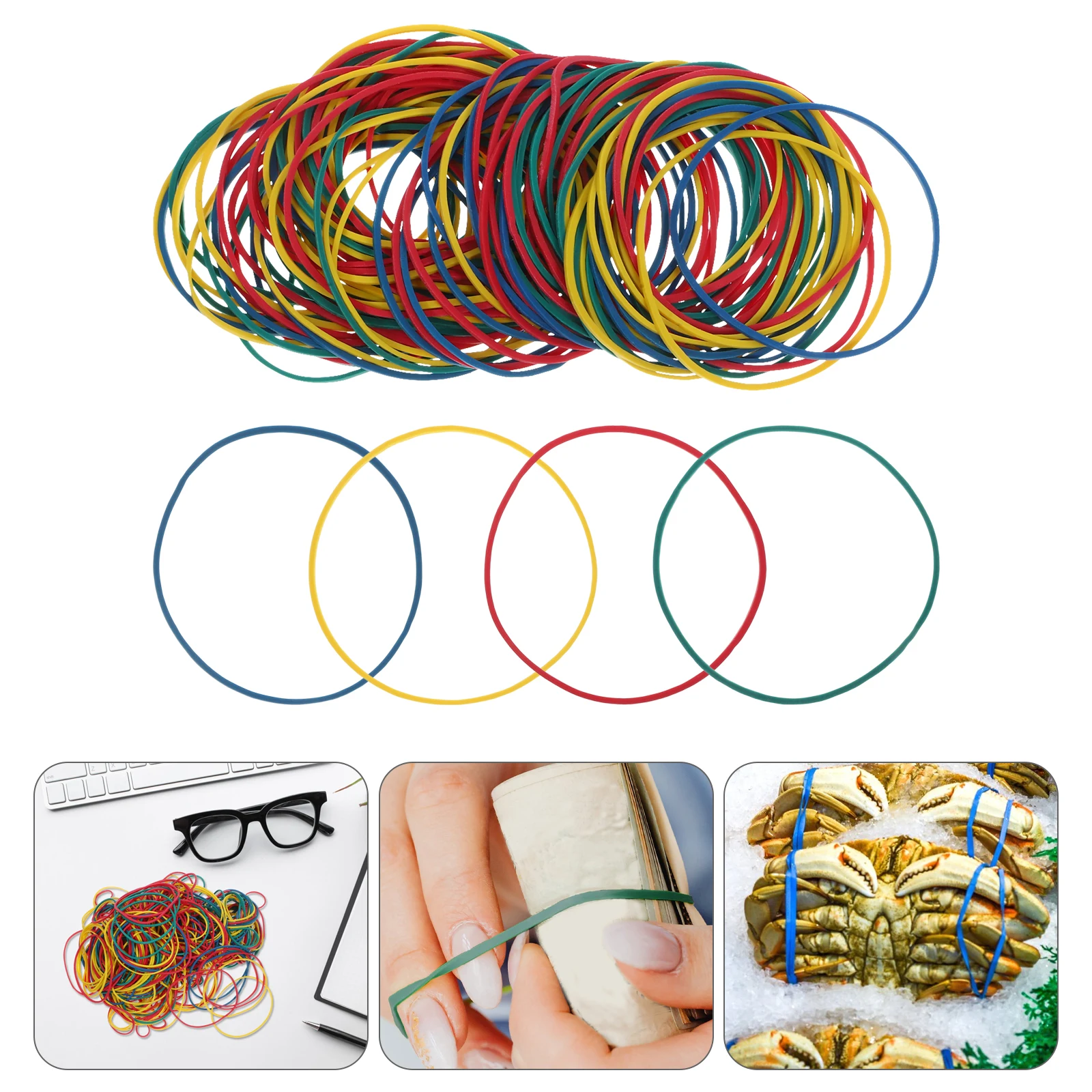 Colorful Rubber Bands Heavy Duty Elastic Cord For Home Office Supplies Binding Rubber Rings Thickened Small Elastic Bands