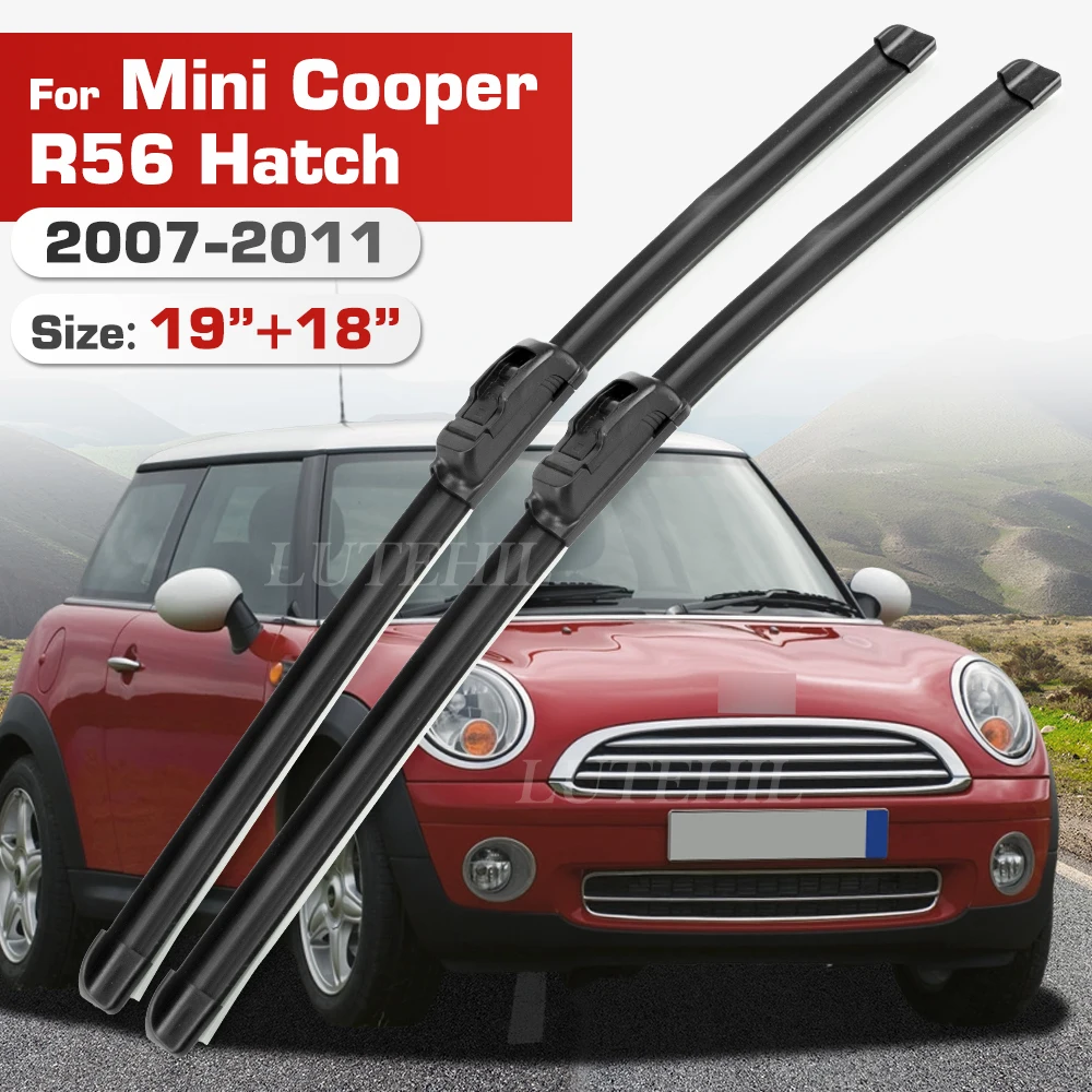 ممسحة لميني كوبر R56 هاتش 2007-2011 2008 2009 2010 شفرات أمامية للزجاج الأمامي فرشاة نافذة 19 "+ 18"