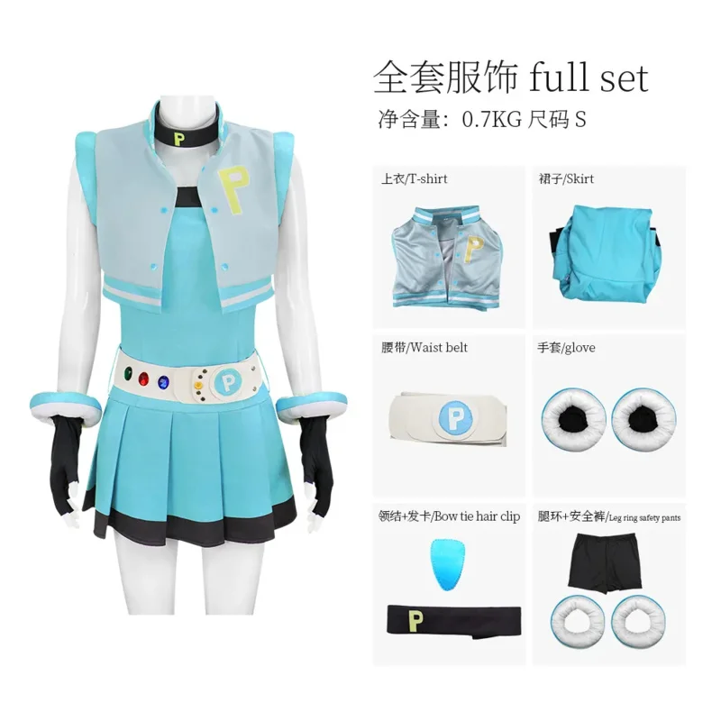DY2025Cosplay Costume per ragazze Set completo Fiore Anime Powerpuff Ragazze Buttercup Halloween Fancy Dress Bubbles Costume Dress con Be