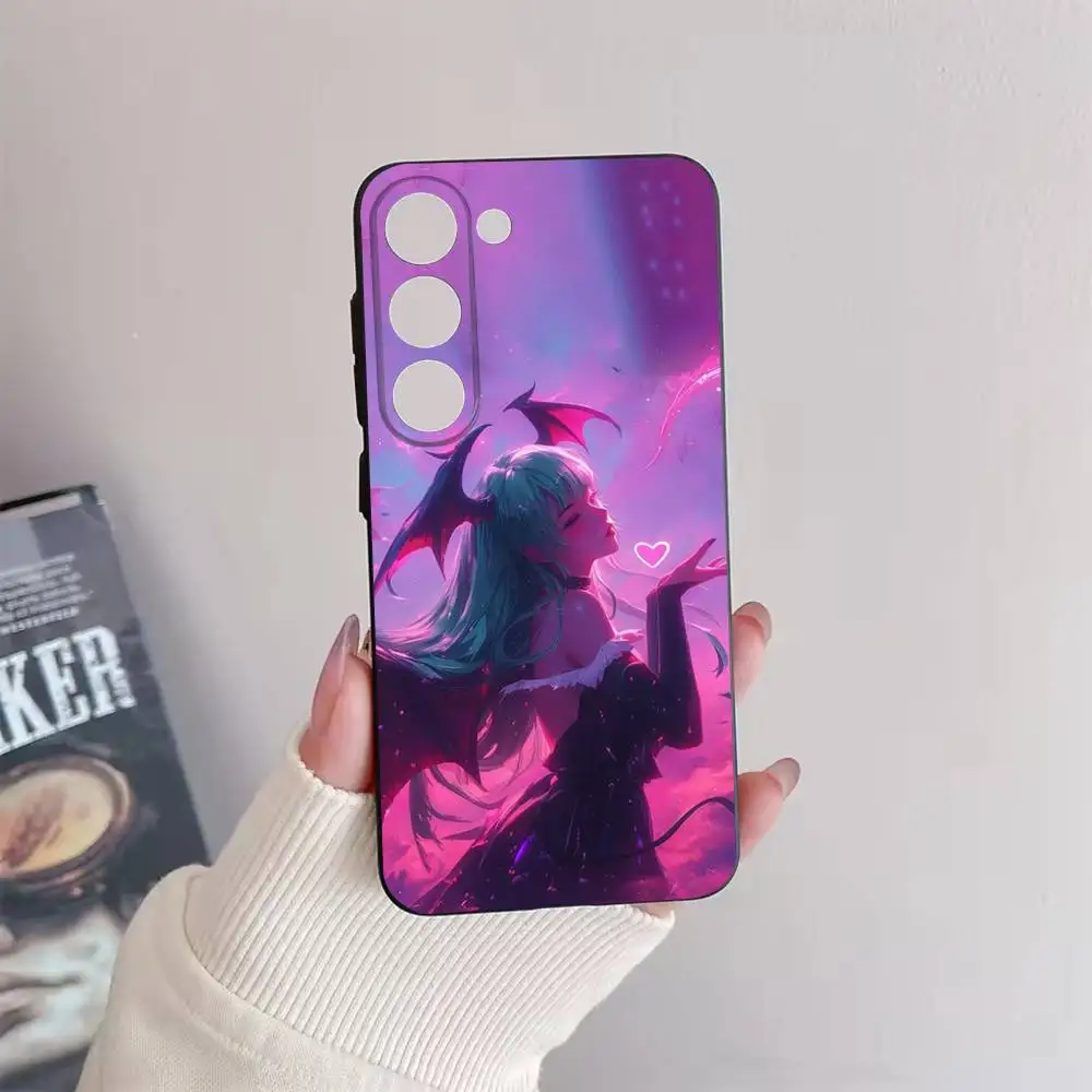M-Morrigan A-Aensland Funda de teléfono para Samsung Galaxy A73,72,51,53,52,71,22,5G,Note,J7,8,9 Funda negra suave