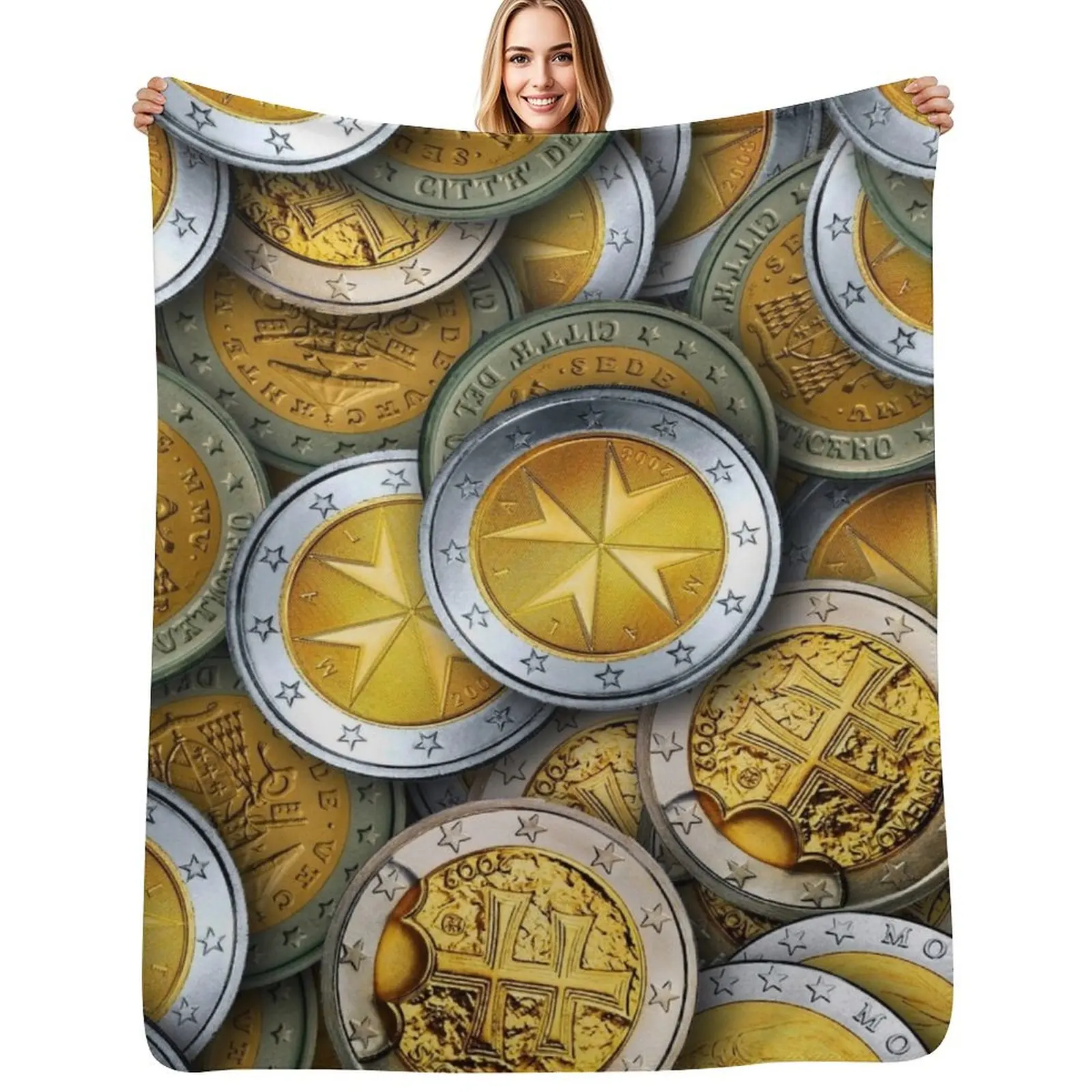 

EUROS 4 Throw Blanket Decorative Sofas Hairys Baby Kid'S Blankets