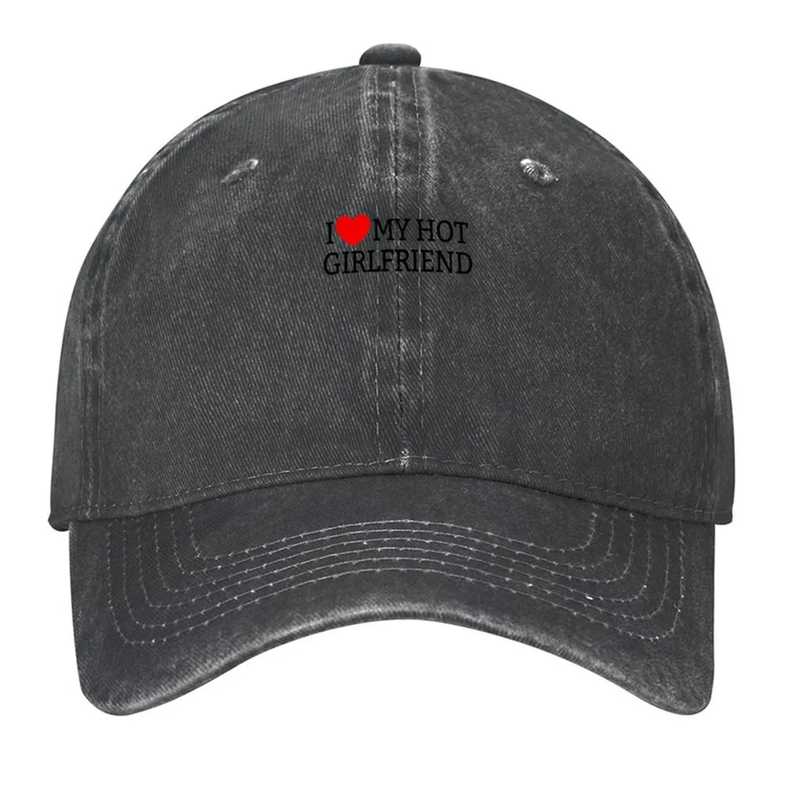 

I Love My Hot Girlfriend Red Heart I Love My Hot Girlfriend Gear Baseball Cap New Hat Women's Beach Men's
