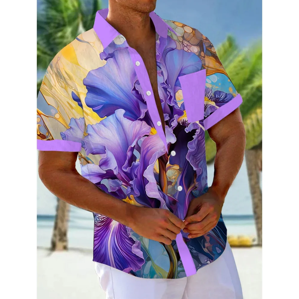 

Men's Shirt Summer Casual Fashion Short Sleeved Shirt For Men Loose Breathable Hawaiian Shirt Man Casual Men's Clothing Top