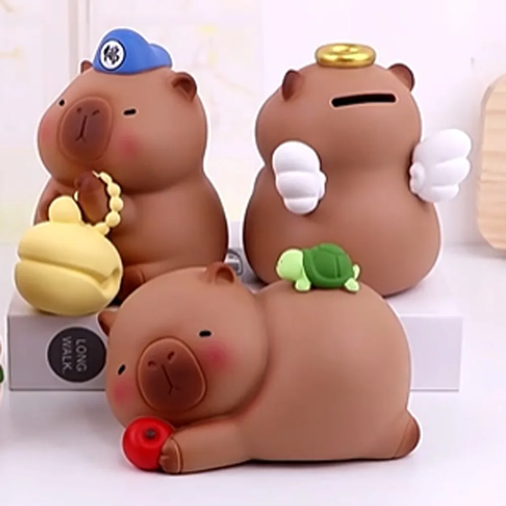 Réservoir d'épargne Capybara tirelire grande capacité modèle Capybara tirelire dessin animé à collectionner Capybara enfants boîte de rangement