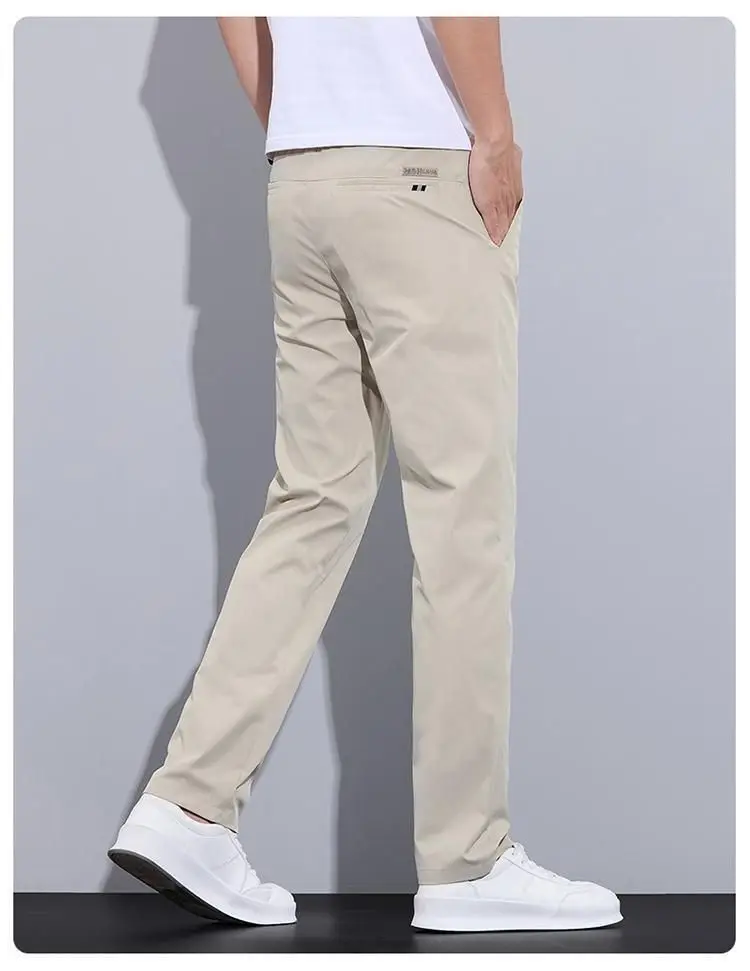2026 Herren Eisseide Gerade Geschnittene Dünne Atmungsaktive Freizeithose Sommer Business Lange Hose Modisch Vielseitig Leichtgewichtig – Detail 8