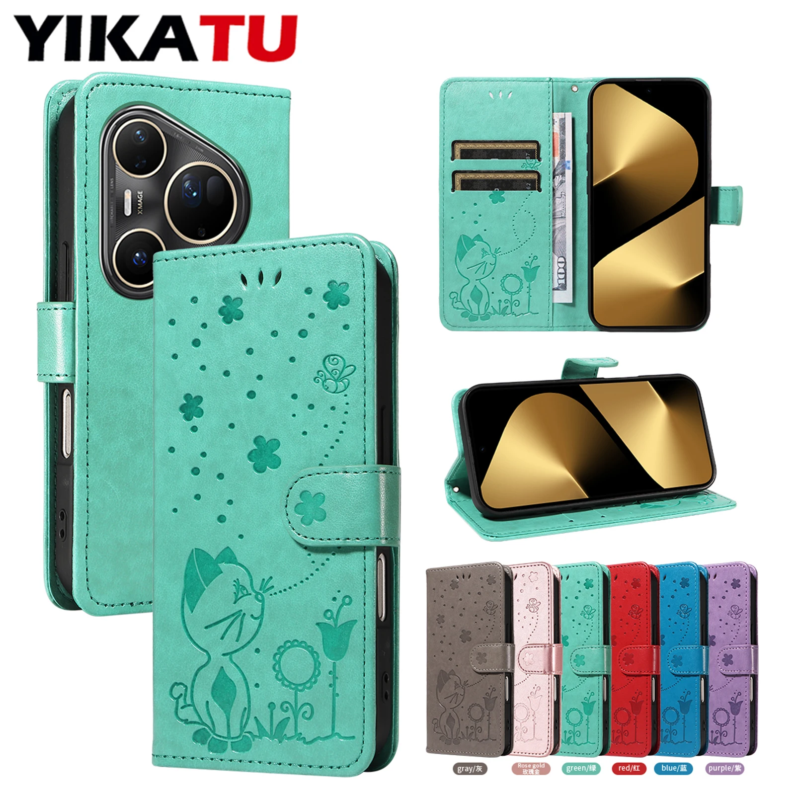 

Wallet Leather Case For Huawei Honor 300 Ultra 200 100 90 70 Lite 50 20 20S 10 9 500 Pro 5G 400 Smart Stand Phone Bags Cover