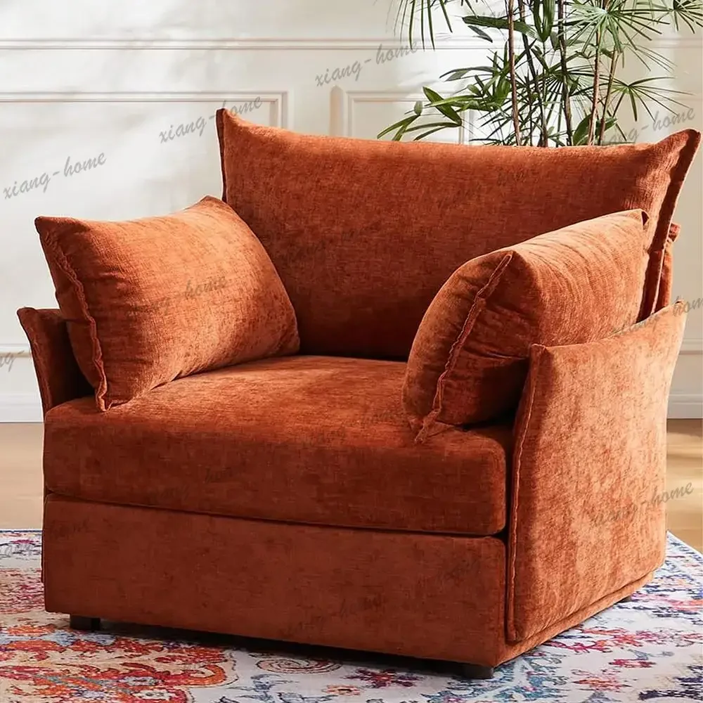 lsOversized Accent Chair,Upholstered Modern Large Deep Seat Reading Armchair Sofa Chair for Living Room Bedroom Office Chenille