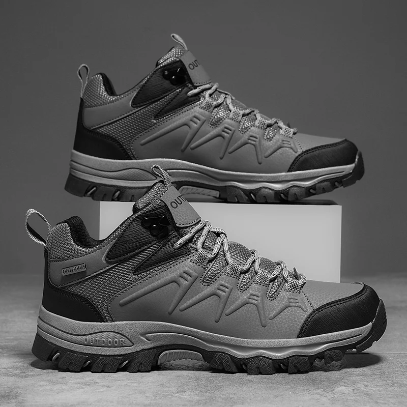 High Top Hiking Shoes For Men Casual Sneakers Outdoor Non-slip Mountain Climbing Sports Shoes Waterproof Trekking Shoes