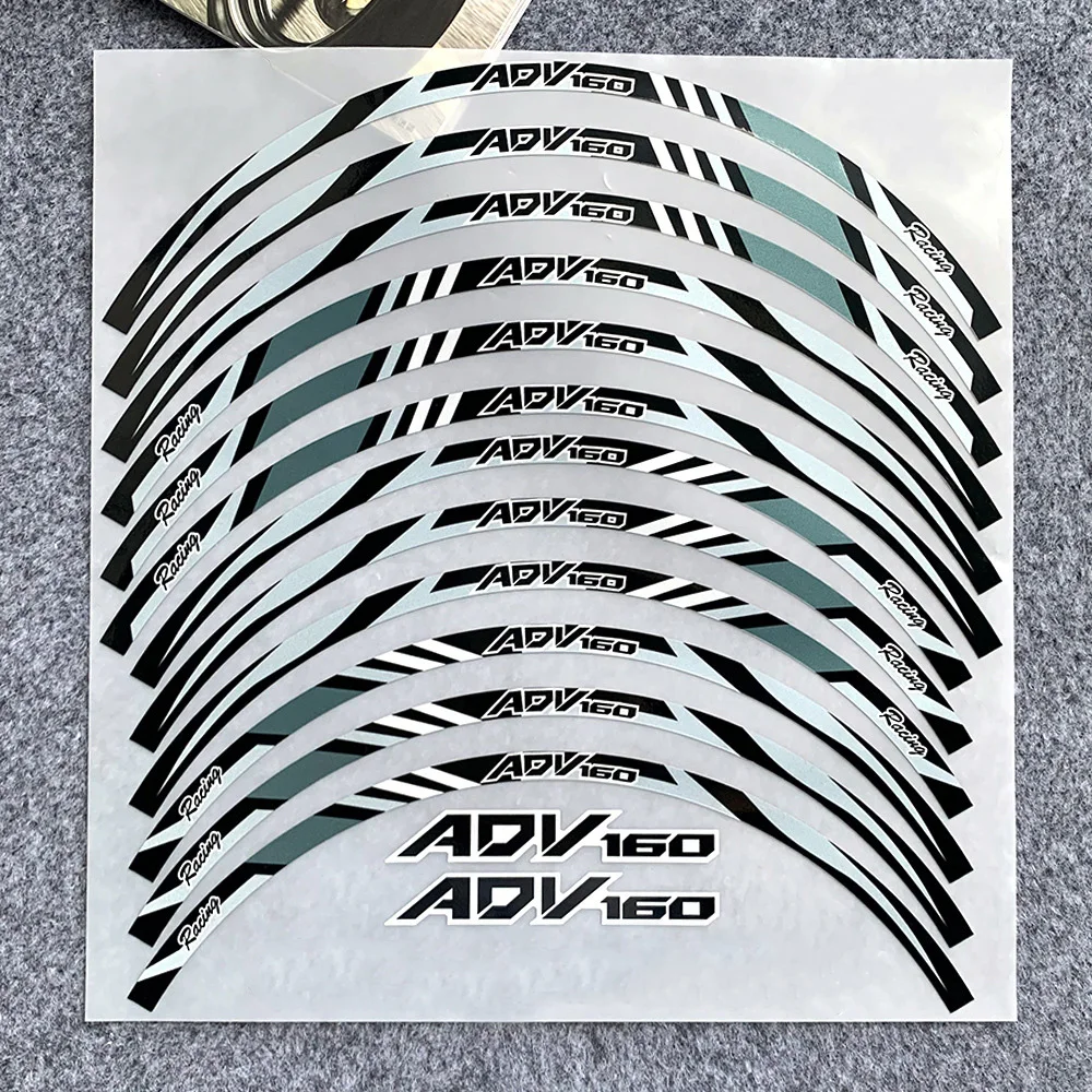 Reflexivo impermeável Motocicleta Rim Stripe Tape, Roda Tire Modificação Adesivo, Hub Decalques Acessórios, Honda ADV ADV160