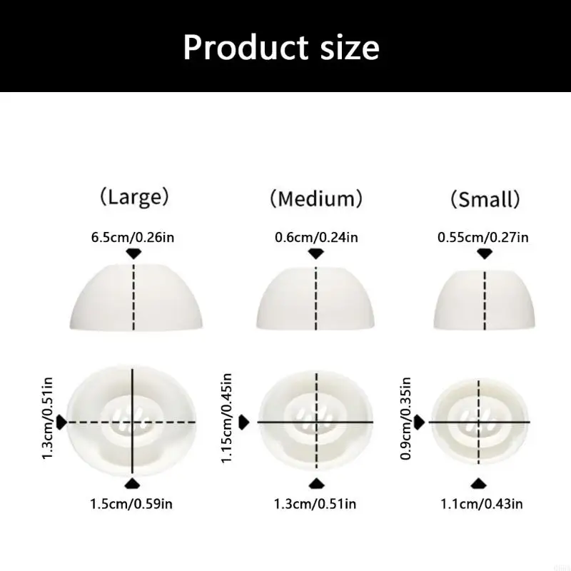 Enco Air4 ergonomic earplug-soundproof silicone pad (3 pairs, sweat-proof/washable, comfortable to wear)"