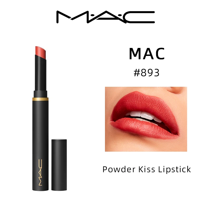 

MAC Powder Kiss Velvet Blur Slim Lipstick - #893 - 2g - Original Mac Makeup Cosmetics FOR Women, Beauty Makeup Sephora Stuff