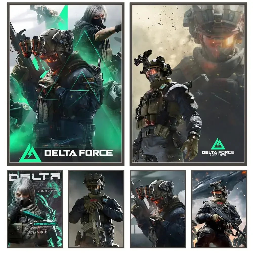game Delta Force Poster Versatile HD Waterproof Wall Art Self-Adhesive Decor for Any Space Ideal Gift
