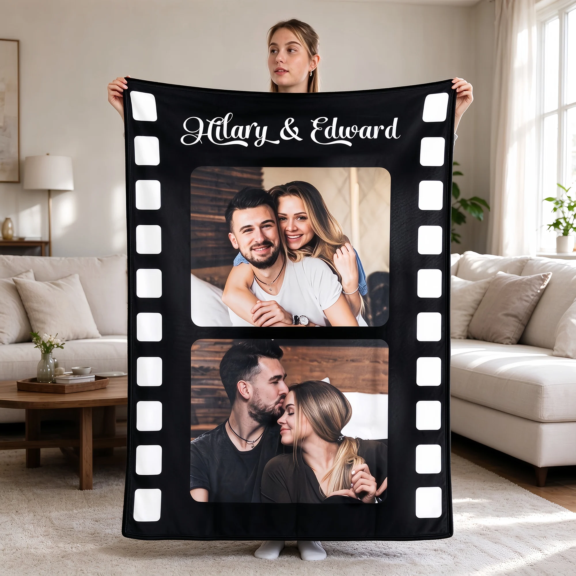 Personalized Customized Throws Blanket Customizable Photo Soft Flannel Material For All Seasons For Sofa Bed Best Christmas Gift