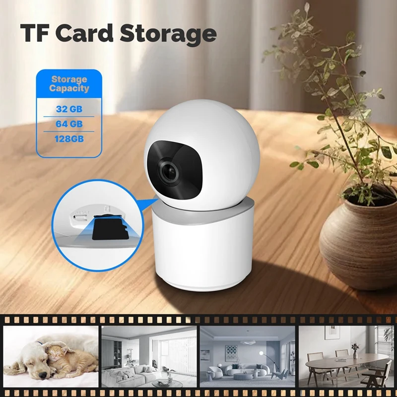 ABFT-Tuya Wifi 실내 팬/틸트 스마트 보안 카메라 실내 3MP HD 적외선 야간 모션 추적 카메라 지원 Onvif