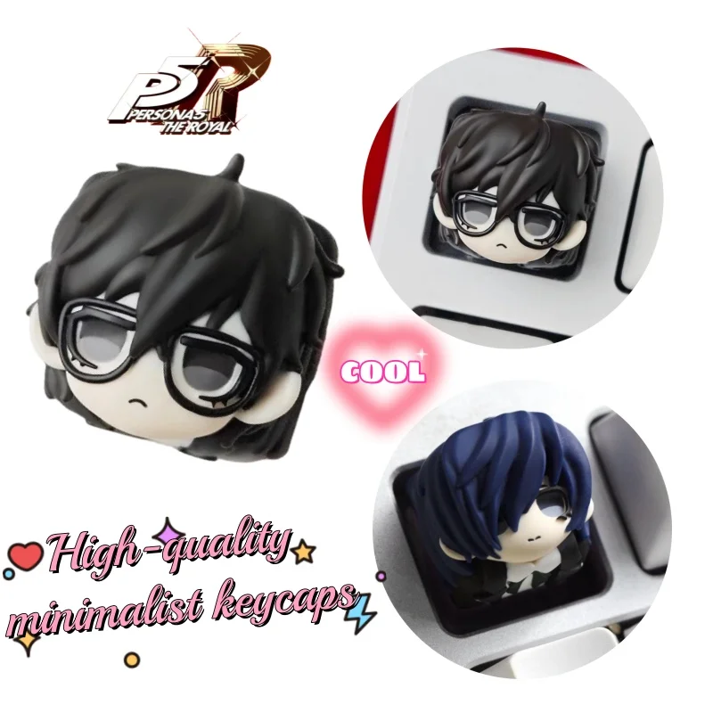 persona Ren Amamiya Creative Personality Mechanical Keyboard Single High Color Value Simple Animation Cartoon Keycap Decoration